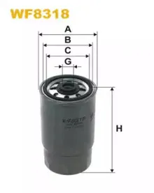 WF8318 WIX FILTERS Топливный фильтр WF8318 WIX FILTERS Топливный фильтр