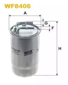 WF8406 WIX FILTERS Топливный фильтр WF8406 WIX FILTERS Топливный фильтр