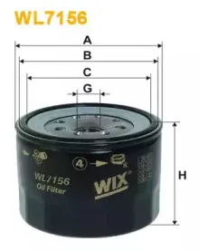 WL7156 WIX FILTERS Масляный фильтр WL7156 WIX FILTERS Масляный фильтр