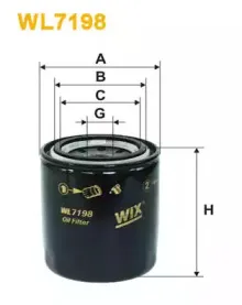 WL7198 WIX FILTERS Масляный фильтр WL7198 WIX FILTERS Масляный фильтр