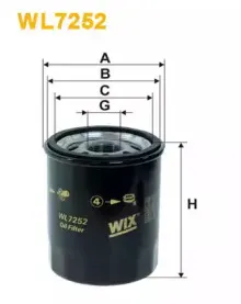 WL7252 WIX FILTERS Масляный фильтр WL7252 WIX FILTERS Масляный фильтр