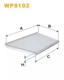 WP9102 WIX FILTERS Фильтр, воздух во внутренном пространстве WP9102 WIX FILTERS Фильтр, воздух во внутренном пространстве