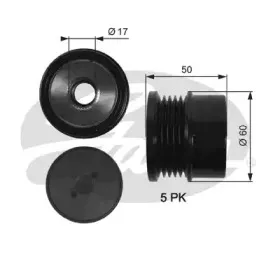 OAP7157 GATES Механизм свободного хода генератора OAP7157 GATES Механизм свободного хода генератора