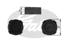 RC238 GATES Крышка, резервуар охлаждающей жидкости RC238 GATES Крышка, резервуар охлаждающей жидкости