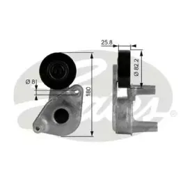 T38149 GATES Натяжной ролик, поликлиновойремень T38149 GATES Натяжной ролик, поликлиновойремень