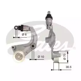T39110 GATES Натяжная планка, поликлиновой ремень T39110 GATES Натяжная планка, поликлиновой ремень