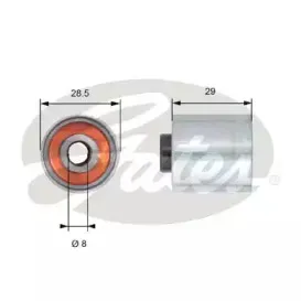 T42148 GATES Паразитный / Ведущий ролик, зубчатый ремень T42148 GATES Паразитный / Ведущий ролик, зубчатый ремень
