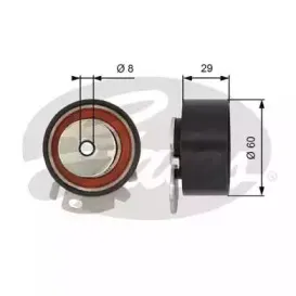 T43068 GATES Натяжной ролик, ремень ГРМ T43068 GATES Натяжной ролик, ремень ГРМ