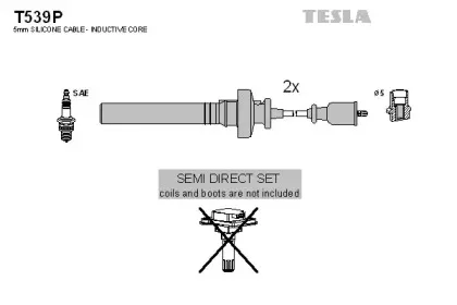 T539P TESLA Комплект проводов зажигания T539P TESLA Комплект проводов зажигания