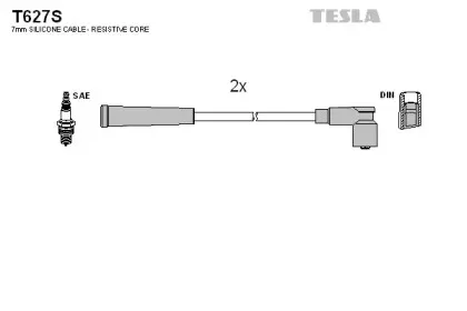 T627S TESLA Комплект проводов зажигания T627S TESLA Комплект проводов зажигания