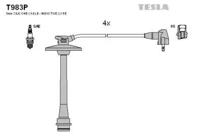 T983P TESLA Комплект проводов зажигания T983P TESLA Комплект проводов зажигания