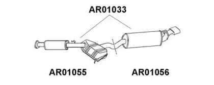 AR01033 VENEPORTE Глушитель выхлопных газов конечный AR01033 VENEPORTE Глушитель выхлопных газов конечный