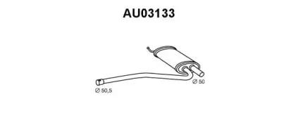 AU03133 VENEPORTE Средний глушитель выхлопных газов AU03133 VENEPORTE Средний глушитель выхлопных газов