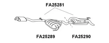 FA25290 VENEPORTE Глушитель выхлопных газов конечный FA25290 VENEPORTE Глушитель выхлопных газов конечный