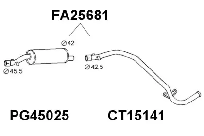 FA25681 VENEPORTE Глушитель выхлопных газов конечный FA25681 VENEPORTE Глушитель выхлопных газов конечный