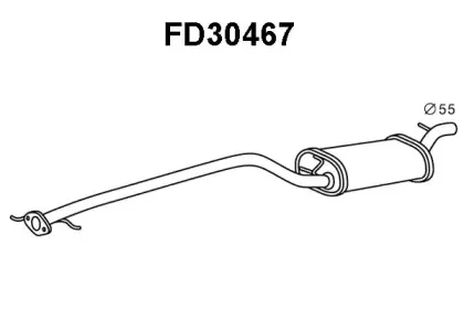 FD30467 VENEPORTE Средний глушитель выхлопных газов FD30467 VENEPORTE Средний глушитель выхлопных газов