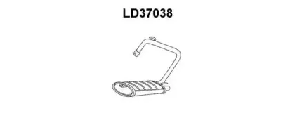 LD37038 VENEPORTE Глушитель выхлопных газов конечный LD37038 VENEPORTE Глушитель выхлопных газов конечный