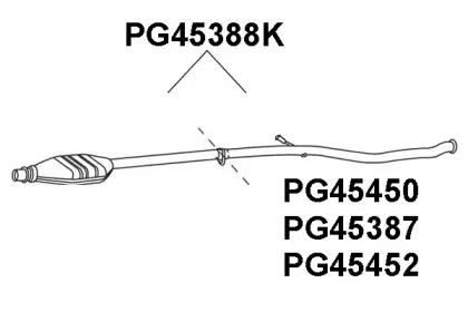 PG45387 VENEPORTE Ремонтная трубка, катализатор PG45387 VENEPORTE Ремонтная трубка, катализатор