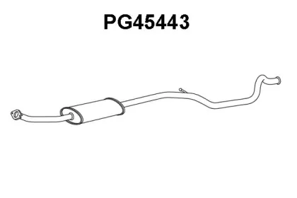 PG45443 VENEPORTE Средний глушитель выхлопных газов PG45443 VENEPORTE Средний глушитель выхлопных газов
