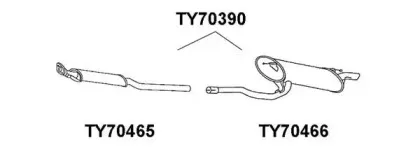 TY70390 VENEPORTE Глушитель выхлопных газов конечный TY70390 VENEPORTE Глушитель выхлопных газов конечный