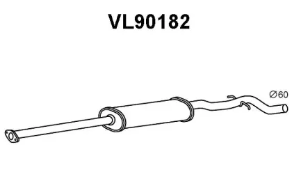 VL90182 VENEPORTE Средний глушитель выхлопных газов VL90182 VENEPORTE Средний глушитель выхлопных газов