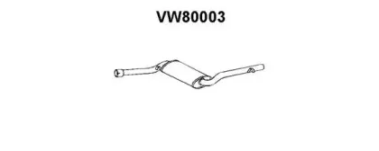 VW80003 VENEPORTE Средний глушитель выхлопных газов VW80003 VENEPORTE Средний глушитель выхлопных газов