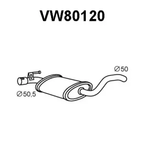 VW80120 VENEPORTE Средний глушитель выхлопных газов VW80120 VENEPORTE Средний глушитель выхлопных газов