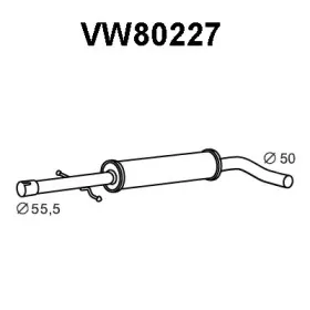 VW80227 VENEPORTE Средний глушитель выхлопных газов VW80227 VENEPORTE Средний глушитель выхлопных газов
