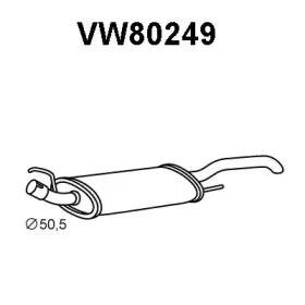 VW80249 VENEPORTE Глушитель выхлопных газов конечный VW80249 VENEPORTE Глушитель выхлопных газов конечный