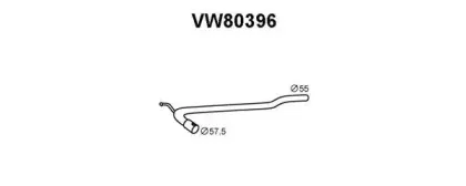 VW80396 VENEPORTE Ремонтная трубка, катализатор VW80396 VENEPORTE Ремонтная трубка, катализатор