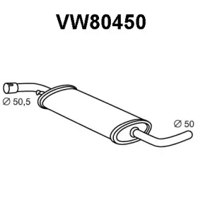 VW80450 VENEPORTE Средний глушитель выхлопных газов VW80450 VENEPORTE Средний глушитель выхлопных газов