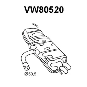 VW80520 VENEPORTE Глушитель выхлопных газов конечный VW80520 VENEPORTE Глушитель выхлопных газов конечный