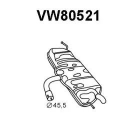 VW80521 VENEPORTE Глушитель выхлопных газов конечный VW80521 VENEPORTE Глушитель выхлопных газов конечный