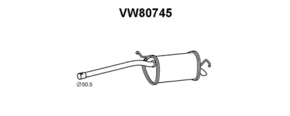 VW80745 VENEPORTE Глушитель выхлопных газов конечный VW80745 VENEPORTE Глушитель выхлопных газов конечный