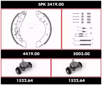 SPK 3419.00 WOKING Комплект тормозов, барабанный тормозной механизм SPK 3419.00 WOKING Комплект тормозов, барабанный тормозной механизм