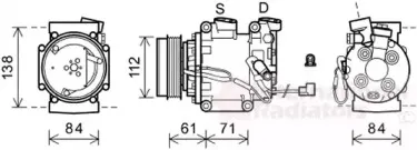2500K275 VAN WEZEL Компрессор, кондиционер 2500K275 VAN WEZEL Компрессор, кондиционер