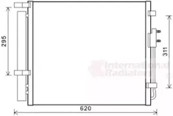 82005343 VAN WEZEL Конденсатор, кондиционер 82005343 VAN WEZEL Конденсатор, кондиционер