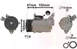 0600K076 VAN WEZEL Компрессор, кондиционер 0600K076 VAN WEZEL Компрессор, кондиционер