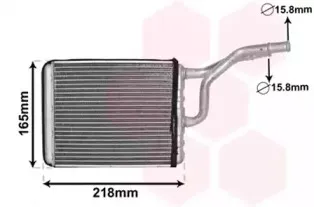 07006137 VAN WEZEL Теплообменник, отопление салона 07006137 VAN WEZEL Теплообменник, отопление салона