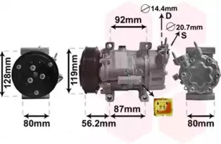 0900K214 VAN WEZEL Компрессор, кондиционер 0900K214 VAN WEZEL Компрессор, кондиционер