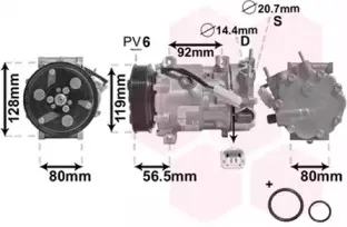 0900K242 VAN WEZEL Компрессор, кондиционер 0900K242 VAN WEZEL Компрессор, кондиционер