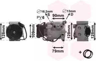 1800K105 VAN WEZEL Компрессор, кондиционер 1800K105 VAN WEZEL Компрессор, кондиционер