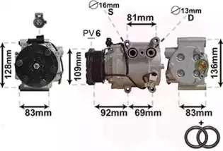 1800K171 VAN WEZEL Компрессор, кондиционер 1800K171 VAN WEZEL Компрессор, кондиционер