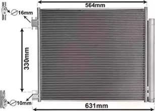 33005422 VAN WEZEL Конденсатор, кондиционер 33005422 VAN WEZEL Конденсатор, кондиционер