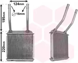 37006132 VAN WEZEL Теплообменник, отопление салона 37006132 VAN WEZEL Теплообменник, отопление салона