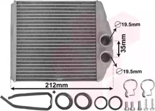 37006354 VAN WEZEL Теплообменник, отопление салона 37006354 VAN WEZEL Теплообменник, отопление салона
