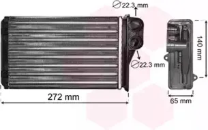 40006292 VAN WEZEL Теплообменник, отопление салона 40006292 VAN WEZEL Теплообменник, отопление салона