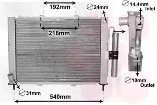 4300M497 VAN WEZEL модуль охлаждения 4300M497 VAN WEZEL модуль охлаждения