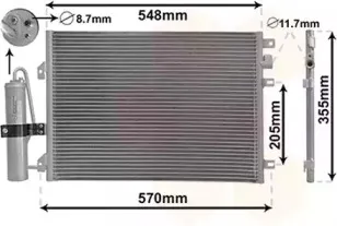 43015275 VAN WEZEL Конденсатор, кондиционер 43015275 VAN WEZEL Конденсатор, кондиционер
