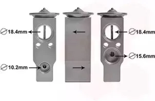 53001637 VAN WEZEL Расширительный клапан, кондиционер 53001637 VAN WEZEL Расширительный клапан, кондиционер
